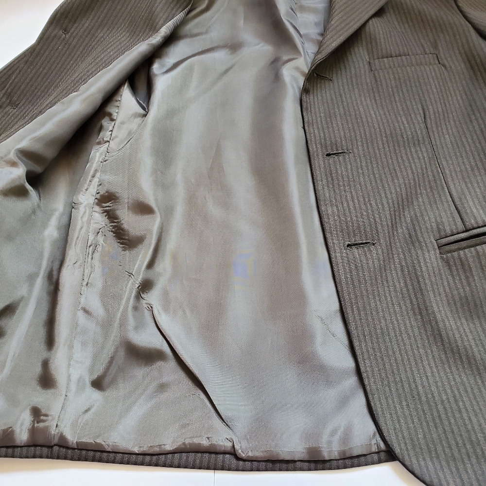 Pinstripe Blazer Jacket Shacket Coat size Boys 12 - Picture 4 of 8